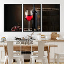 Red Wine and Bottle Canvas Print by MyGreatCanvas | Canvas Wall Art Prints | Photo Prints & Wall Decor