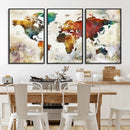 Watercolor World Map Canvas Print – Framed Wall Art for by MyGreatCanvas | Canvas Wall Art Prints | Photo Prints & Wall Decor