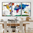 World Map Canvas Print – Detailed Map of the World Wall Art