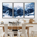 Abstract Blue Mountain Canvas Wall Art – Modern Triptych by MyGreatCanvas | Canvas Wall Art Prints | Photo Prints & Wall Decor