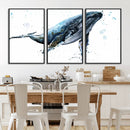 Watercolor Whale Wall Art Canvas Print by MyGreatCanvas | Canvas Wall Art Prints | Photo Prints & Wall Decor