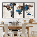 World Map Canvas Print – Framed Travel Map Wall Art for by MyGreatCanvas | Canvas Wall Art Prints | Photo Prints & Wall Decor