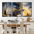 Large Abstract Wall Art Print - Gold and Blue Abstract by MyGreatCanvas | Canvas Wall Art Prints | Photo Prints & Wall Decor