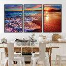 Colorful Coastal Sunset on the Beach Canvas Print, Ocean