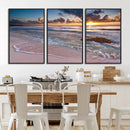 Sea Ocean Sunset Beach Wall Art Canvas Print