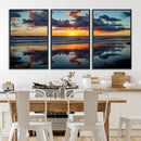 Beach Sunset Print - Stunning Ocean Canvas Artwork with