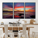 Glorious Sunset on The Beach Wall Art Canvas Print