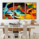Human Love Figures Abstract Wall Art Canvas Print