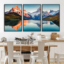 Landscape Mountain and Lake View Wall Art Canvas Print