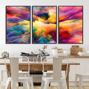 Blazing Vibrant Colors Cloud Wall Art Canvas Print
