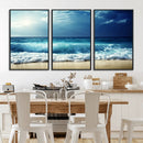 Majestic Ocean Wave Wall Art Canvas | 3 Panel Large Seascape