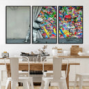 Banksy Colorful Street Graffiti Canvas Wall Art Print, by MyGreatCanvas | Canvas Wall Art Prints | Photo Prints & Wall Decor