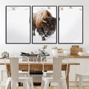Bison Winter Wall Art Canvas Print For Farmhouse Decor