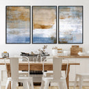 Blue Multi Panel Abstract Wall Art Canvas, Abstract Blue and