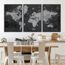 World Map Canvas Print – Detailed Map of the World Wall Art