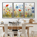 Colorful Wildflower Canvas Wall Art - Vibrant Floral
