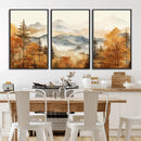 Golden Autumn Forest Wall Art Canvas | Mountain Landscape
