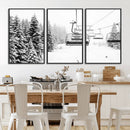 Winter Forest Wall Art Canvas Print – Framed Snowy Mountain