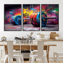 Abstract Graffiti Barbell Canvas Wall Art – Urban Fitness