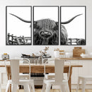 Longhorn Canvas Print, Bighorn Cow Wall Art Canvas Print