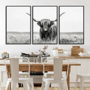 Highland Cow Canvas Wall Art – Majestic Beauty in Black and by MyGreatCanvas | Canvas Wall Art Prints | Photo Prints & Wall Decor