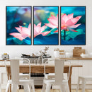 Pink Lotus Flower Canvas Wall Art | Vibrant Floral Wall by MyGreatCanvas | Canvas Wall Art Prints | Photo Prints & Wall Decor