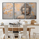Abstract Buddha Statue Wall Art Canvas Print - Modern