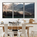 Foggy Mountain Canvas Print Forest Wall Art