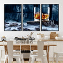Whiskey Ice Wall Art Canvas Print