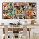 Abstract Art Collage Wall Art Canvas Print – Framed, Ready