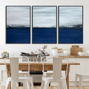 Navy Blue Abstract Wall Art Canvas Print