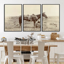 Cowboy Wall Art - Western Horse Canvas Print - Vintage