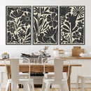 Modern Botanical Wall Art - Floral Black and White Canvas