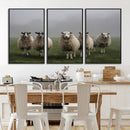 Flock of Sheep in a Mystical Fog – Pastoral Wall Art Canvas by MyGreatCanvas | Canvas Wall Art Prints | Photo Prints & Wall Decor