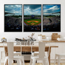 3-Panel Kauffman Stadium Wall Art Print | Large Kansas City