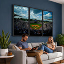 3-Panel Kauffman Stadium Wall Art Print | Large Kansas City
