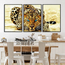 Blue-Eyed Leopard Canvas Wall Art - Framed Animal Print