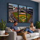 Yankee Stadium New York Wall Art Print | 3-Panel Canvas