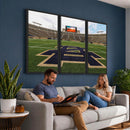 Notre Dame Stadium Giclee Canvas Print | Triptych Wall Art