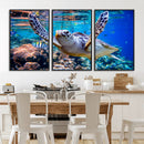 Underwater Sea Turtle Wall Art Canvas Print – Vibrant Ocean