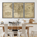 Vintage Middle Earth Map Wall Art Canvas – Lord of the Rings
