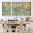 Push Pin World Map Canvas Print – Travel Tracker Wall Art