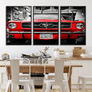 Red Mustang Car Wall Art – Framed Classic Vehicle Canvas by MyGreatCanvas | Canvas Wall Art Prints | Photo Prints & Wall Decor