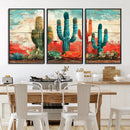 Colorful Cacti Wall Art – Framed Vibrant Succulent Canvas by MyGreatCanvas | Canvas Wall Art Prints | Photo Prints & Wall Decor