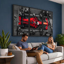 Ferrari Pit Stop Canvas Wall Art – Precision and Speed