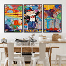 Pop Art Monopoly Man Canvas Wall Art Print - Bold and