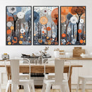 Abstract Winter Landscape Canvas Wall Art Print - Large