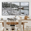 Winter Wall Art - Cabin by the Lake Canvas Wall Art - Serene by MyGreatCanvas | Canvas Wall Art Prints | Photo Prints & Wall Decor