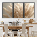 Pampas Grass Canvas Wall Art - Elegant Neutral Decor for