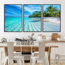 Tropical Beach Wall Art Canvas Print - Serene Ocean